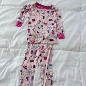 Little Sleepies Pink Road Trip Pajamas - sz 18-24M